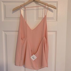 Light pink tank, open back